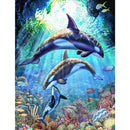 5D DIY Full Drill Fantasy Dolphin Horse Embroidery Diamond Painting (B957)