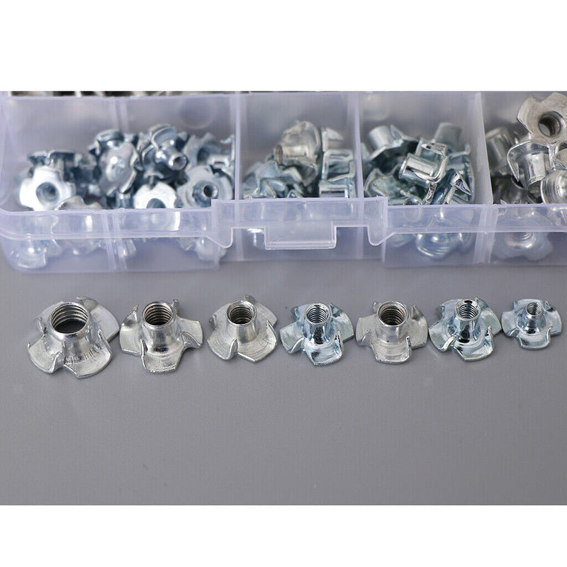 80Pcs- M3 M4 M5 M6 M8 T Nut Nuts Tee TNut TNuts Blind 4 Prong
