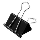 1pc Large Black Paper Binder Clip Metal File Clamp For Office School Stationery