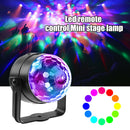 LED Magic Ball Light Remote Control Stage Effect Lamp for DJ Disco (EU+RGB) A