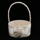 2pcs/pack Champagne Flower Girl Baskets with Flower Bud Decoration, Graceful