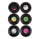 6Pcs CD Vinyl Glass Cup Mug Pot Bowl Drink Coasters Placemat Set