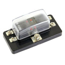 12V/24V 4 Way Blade Fuse Box Holder LED Warning Lights Kit Car Race Rally M X1X5
