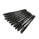 10PCS Fine Dual Heads Marking Pen Marker Waterproofink Thin Nib Black