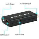 PS2 to HDMI Video Converter AV Adapter w/ 3.5mm Audio Output for HDTV Monit F9J6