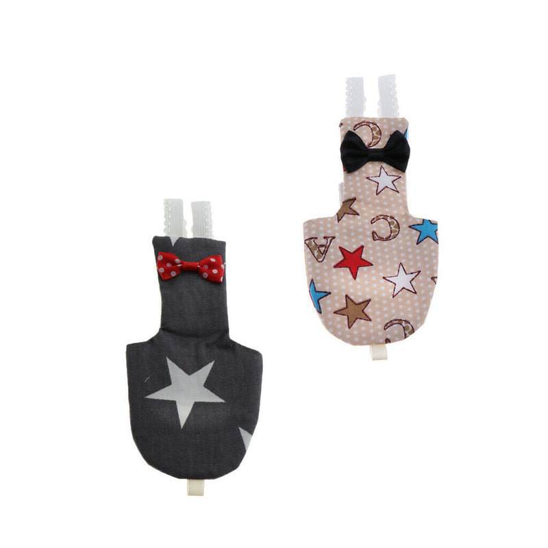 2Pcs Size M Parrot Diaper Reusable Washable Nappies Flight Suit For Small To