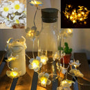 Creative Frangipani LED String Lights, AA Battery Floral Holiday Lightingã€ â„–[