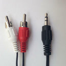 3.5mm to 2RCA Male Aux Cable 3.5 Jack RCA Audio Cables for Computer Phone DVD