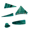 5 Piece Set Elegant Ladies Hairpin Emerald Series Hairpin Heart Triple-corn