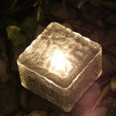 Crystal Solar Power Cube LED Light Waterproof Buried Yard Lamp Warm White