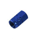 5 x Hexagon Car or Bike Dust/ Valve Caps - Blue Aluminum Alloy