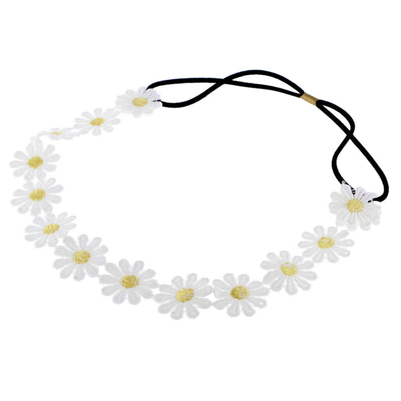 Daisy Hairband Headband Wedding Festival Elastic Flower Floral Hair Garland