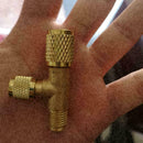 1/4" -1/4" R22 Refrigeration Charging Adapter Refrigerant Exhaust Valve A7X P4U5