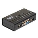 Kvm Usb Switch Splitter 2Port Sharing Switcher Selector for Projector Black