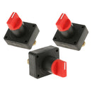 3pcs Plastic 100A Power Master Disconnect Rotary Cut Off Switch For Car Boat