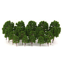 20 Tree Models Train Railway Wargame Diorama Scenery Lanscape 1/75-200 Green