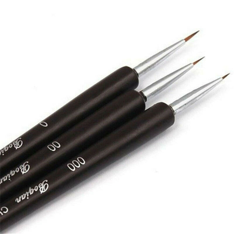 3 Pc Nail Art Pen Dotting Drawing Painting UV Gel Liner Polish Brush Accessories