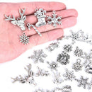50x/lot Tibetan Sliver Mini Mixed Christmas Charms Pendant DIY Jewelry Making Ew