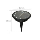 1pc LED Solar Ground Lights Waterproof Outdoor Garden Landscape Lamp (Warm) A