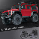 4pcs RC Car LED Light Cover Lampshade For 1:10 Tamiya HSP (Square Black)