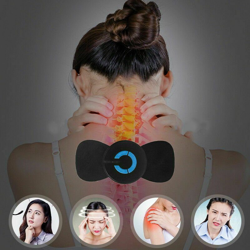 Portable Mini Electric Neck Massager Cervical Massage Stimulator Pain Relief J77