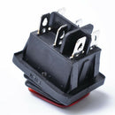 2 Pieces Red Blue 6 Pin On-Off-On Car Boat Lighted Rocker Toggle Switch