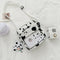 Canvas Women Crossbody Bags Cow Print Clear Splicing Shoulder Pouch (1)