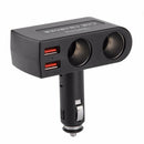 Quelima Qc3.0 Dual Usb Car Charger Supply Double Sockets Car Cigarette Ligh