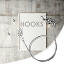 Stainless Steel Exhibition Art Gallery Photo Display Wire Cable Hook (4PCS) A