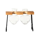 Glass Vase Test Tube In Wood Chair For Flowers Plants Home Decor-2