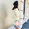 Round Shoulder Bag Women Totes Chain Messenger Handbag (Football Pink)