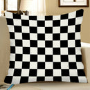 Square Removable Car Sofa Pillow Black White Square 50x50cm