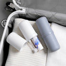White Toothbrush Holder Wall Hanging Toothpaste Mouth Cup Waterproof Hangin