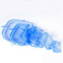 2 Set Blue Silicone Stretchy Wrap Lids Pot Bowl Covers Food Stayfresh SAFETY