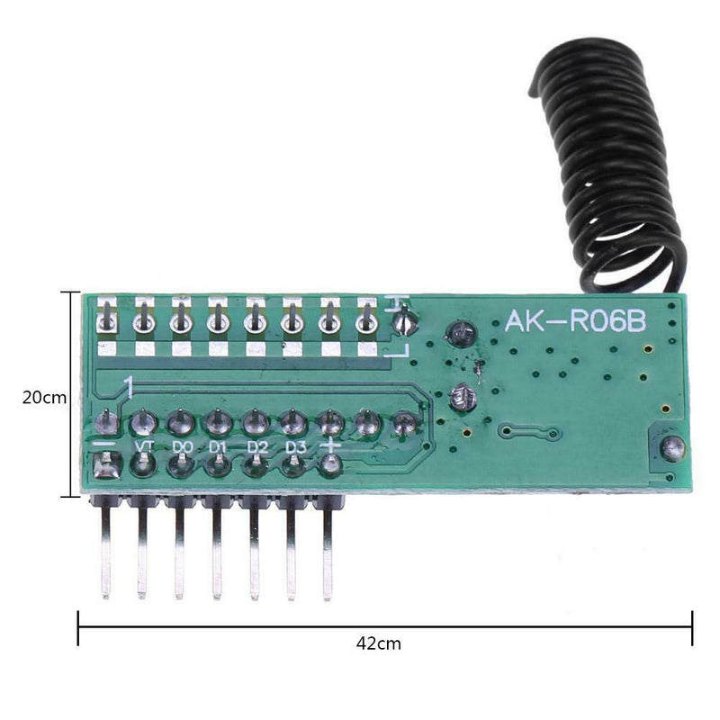 Wireless Superheterodyne Decoding Receiver Transmitter Module Kit 433Mhz