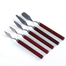 5pcs/Set Stainless Steel Artist Oil Painting Palette Paint Supplies Spatula R8B1