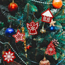 10pcs DIY Full Drills Diamond Painting Special Shape Christmas Tree Pendant