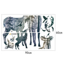 removable deer forest wall stickers decals art mural vinyl home decor diy M&O