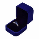Velvet Engagement Wedding Ring Earrings Gift Box Jewelry Boxes Display StoraW6X1