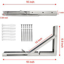 Heavy Duty Folding Shelf Brackets, 2Pcs Stainless Steel Collapsible Shelf B