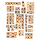 100 Pcs Kids Wooden Scrabble Tiles Letter Alphabet Number Craft English-Toys