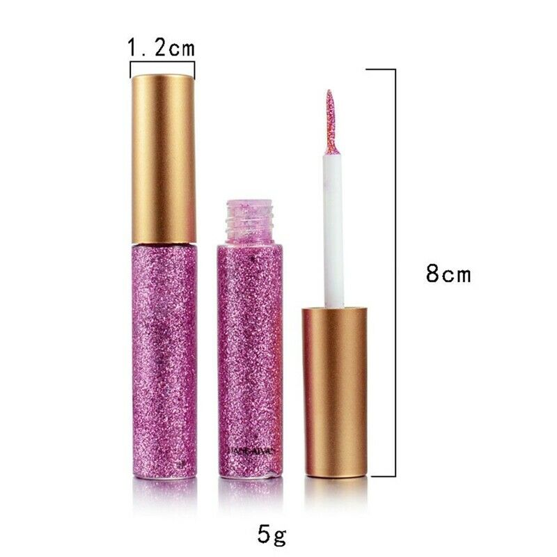 Handaiyan 10Pcs/Set Glitter Eyes Liner For Women Easy To Wear Waterproof Pi J8A3