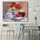 Vase Flower DIY Painting By Numbers Kit Canvas Oil Wall Art Home Decor Gift
