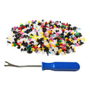 500 Auto Body Plastic Push Pin Rivet Fasteners Trim Panel Moulding Clips Mixed