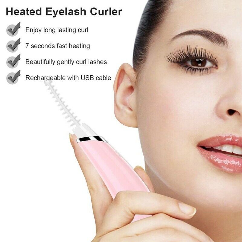 Heated Eyelash Curler Electric Eyelash Curler Electronic Eye Lashes Curling F2W7