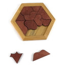 Wooden Tangram Jigsaw Board Educational Early Learning Wood Puzzles Game To