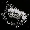 Elegant Wedding Bride Flower Hair Side Comb Girls Woman Party Prom Headpiece