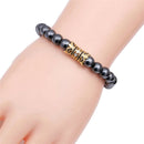 Magnetic Bracelet Crystal Black Bead Hematite Stone Health Care Jewel BX