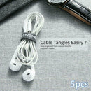 Floveme 5pcs 14cm Cable Organizer Belts Earphone USB Management Wire Winder