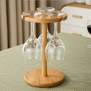Wine Glass Drying Rack and Bottle Holder,Wooden Wine Storage Glasses Hook S